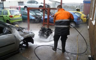 Engine cleaning at Allstar Breakers