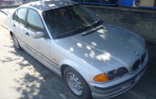 Silver BMW for breaking