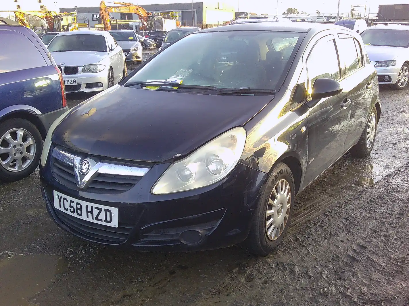 Black Vauxhall Corsa new arrival at Allstar Breakers Preston
