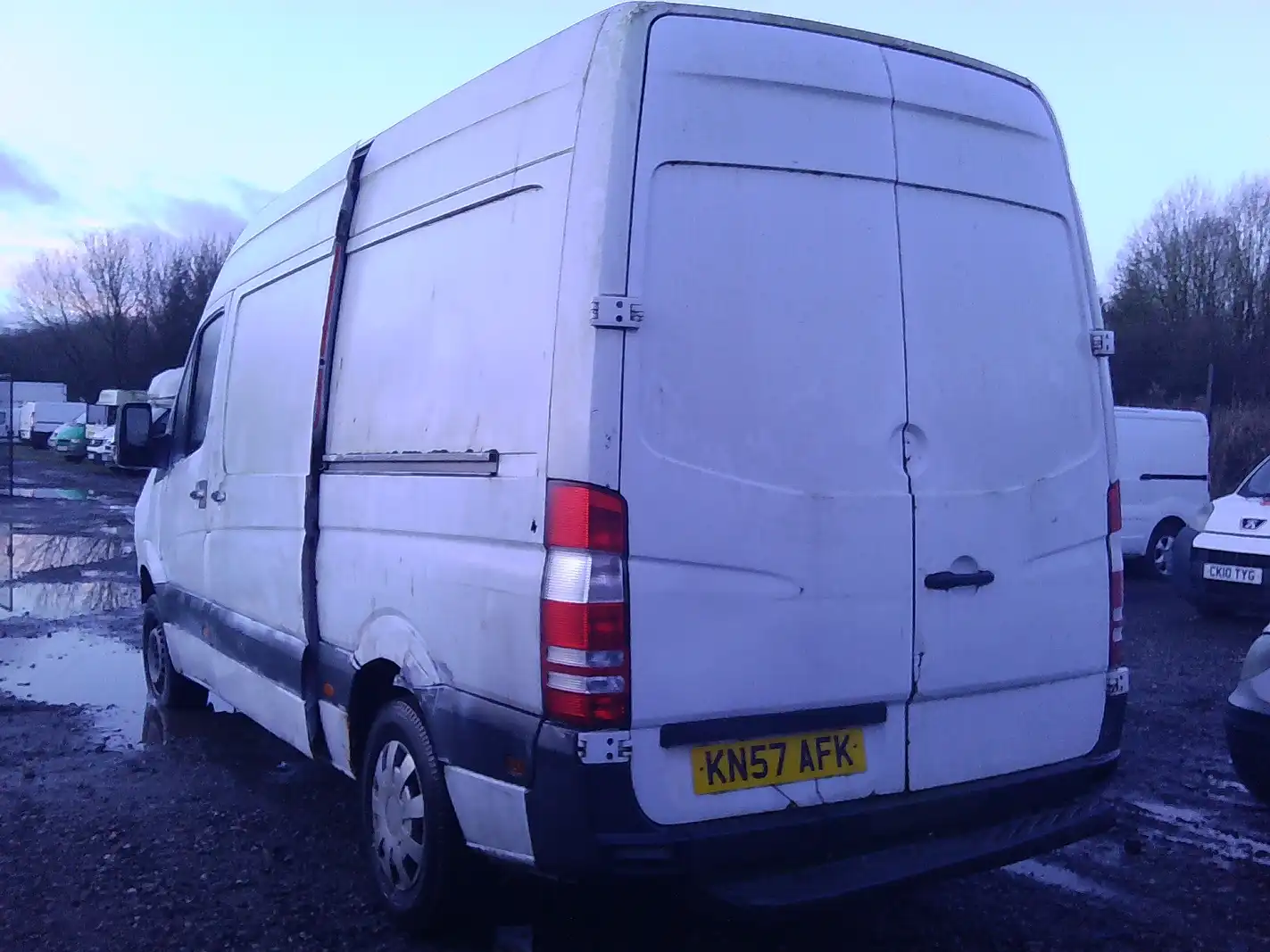 Mercedes Sprinter front view at Allstar Breakers Preston